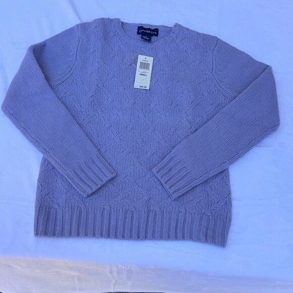 Charter Club Womens Wool Angora Cable Knit Sweater Vintage Size Small - Picture 11 of 11